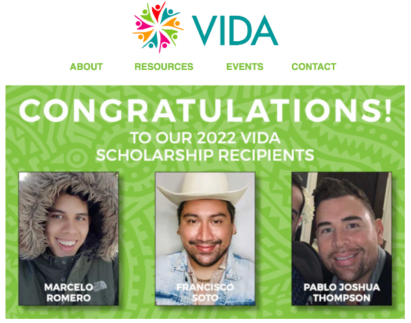 2022 VIDA Scholarship Recipients