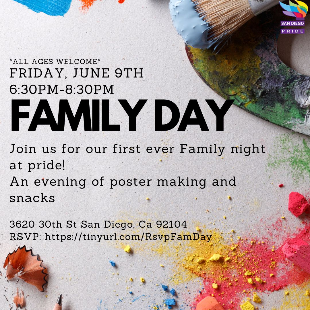 San Diego Pride will be hosting their very first Family Day